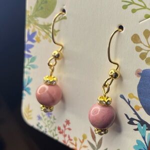 One of a Kind Handmade Real Stone Earrings